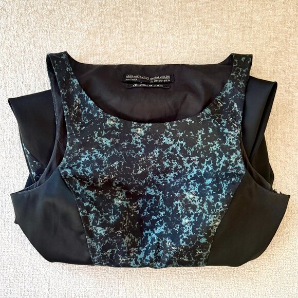 All Saints black + blue satin dress, size US 4 - Picture 5 of 5